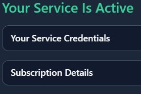 User dashboard placeholder